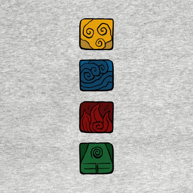 Avatar Elements Last Airbender Anime Show Icons by troylwilkinson